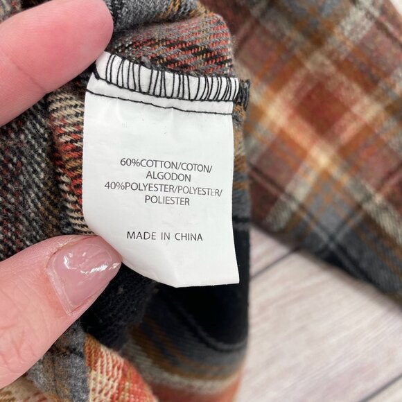 Molokai Surf Co Super Soft Plaid Flannel Men's Size‎ XL Brown/Gray/Black - Picture 7 of 9
